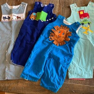 12 month boys rompers. Banana split, mulberry street, Bailey boys